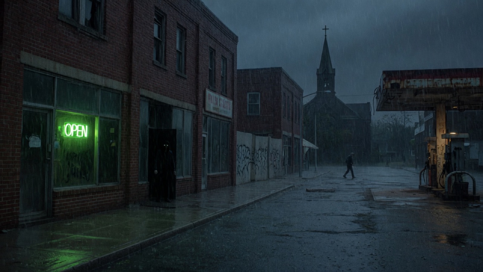 A small, empty town